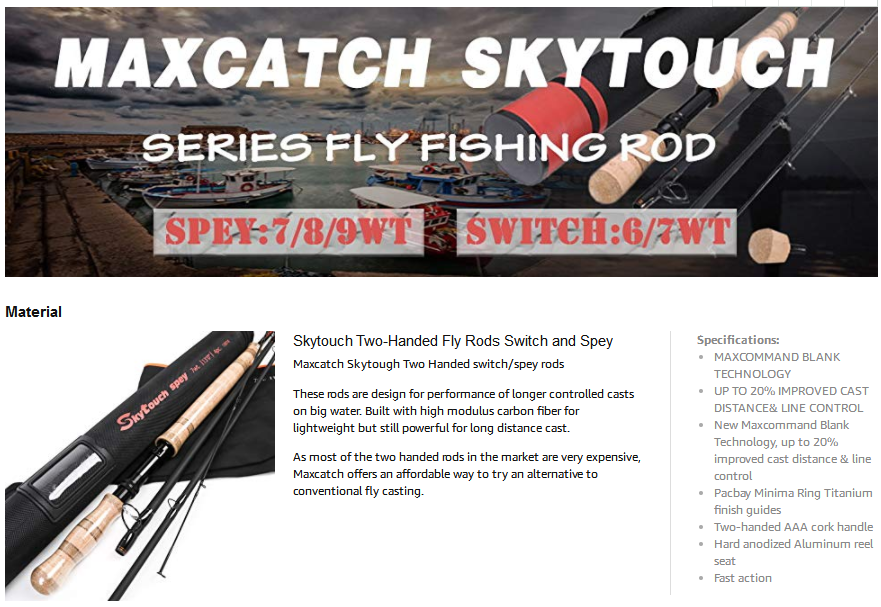 Two-handed Switch & Spey fly rods fast action Fly Fishing rod