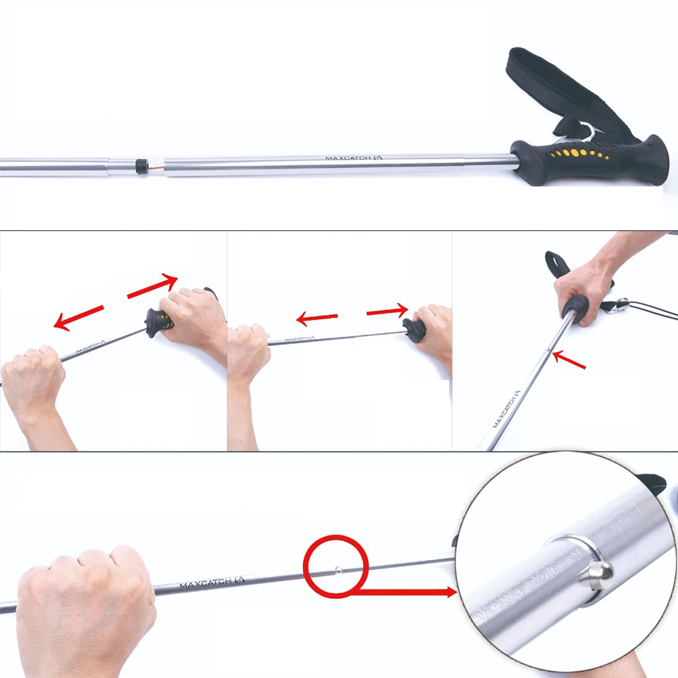 Aluminum/Carbon Fiber Wading Staff Collapsible Fishing Stick