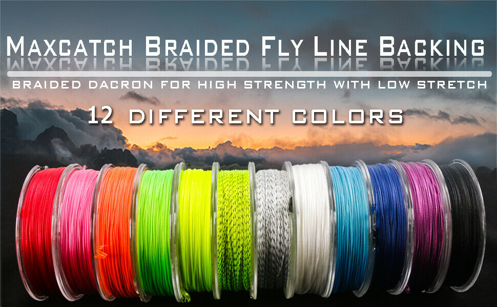 Maxcatch Braided Fly Line Backing for Fly Fishing 20/30LB 50yds-300yds 