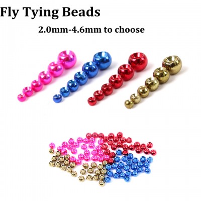 Tungsten Fly Tying Beads Metalic Nymph Ball Beads